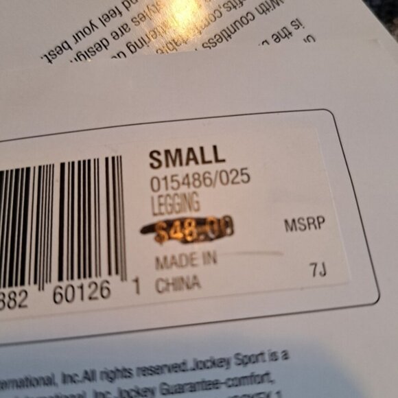 Jockey Sport Performance women's size Small gray honeycomb leggings, NWT - Picture 5 of 8